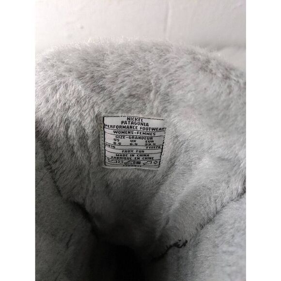 Patagonia Bucket Wintertide Quilted Waterproof Faux Fur High Boots Sable Women's - Picture 4 of 6